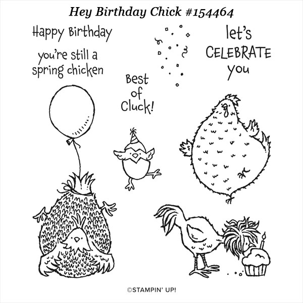 Clearance Rack refresh on Stampin' Up! Hey Birthday Chick stamp set