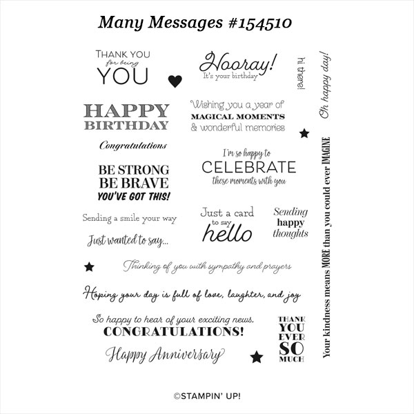 Clearance Rack refresh on Stampin' Up! Many Messages stamp set 