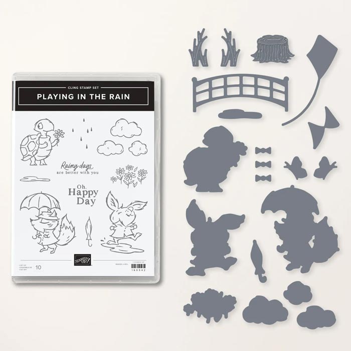 Playing in the Rain stamps & dies bundle for Sunshine & Smiles